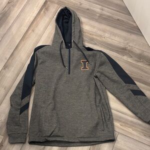 Gray and Navy Hoodie with Logo